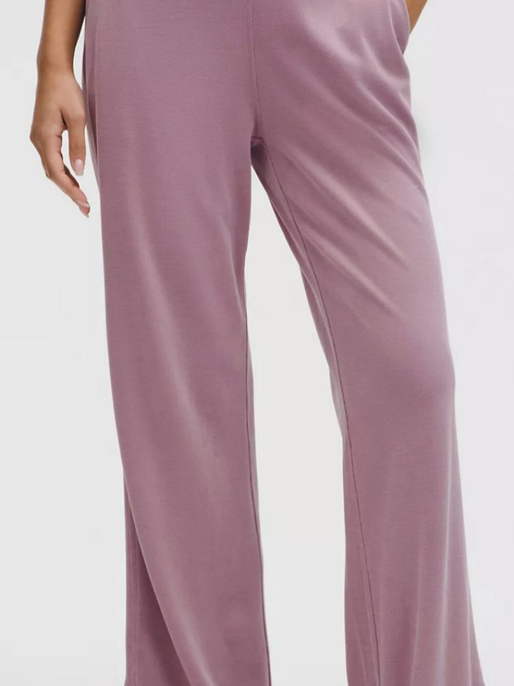 Lululemon Softstreme wide leg pique pant( sold out) XL Lavendar Luxe
